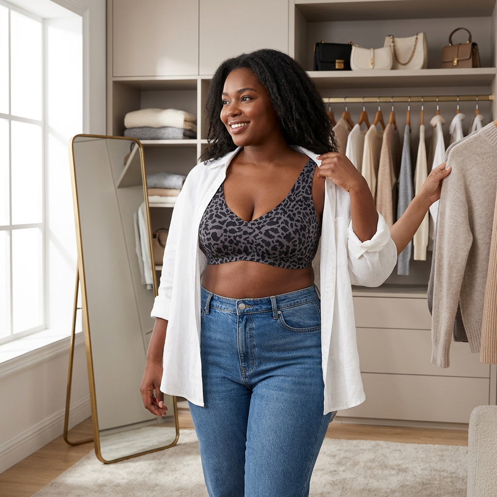 Leopard Seamless Push-Up Bra