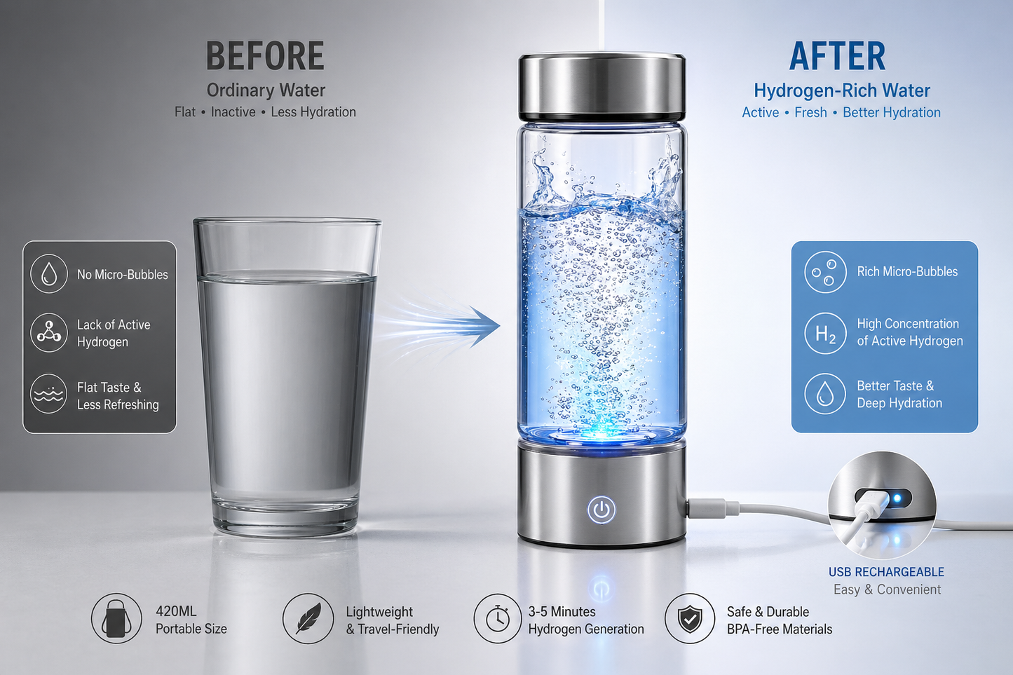 Hydrogen Water Cup Filter
