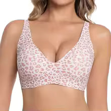 Leopard Seamless Push-Up Bra