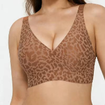 Leopard Seamless Push-Up Bra